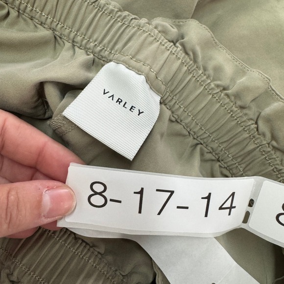 Varley Shorts Womens Medium Green Jonas Paper Bag Waist Casual Relaxed Fit - Picture 5 of 9